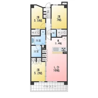 パークホームズLaLa名古屋みなとアクルスシーズンズ【8階】の間取り