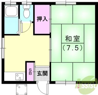 山田文化南棟【1階】の間取り