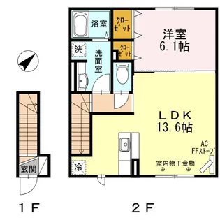 ガーデン小柳【2階】の間取り