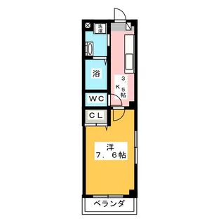 ポッドクレスト大師公園【2階】の間取り