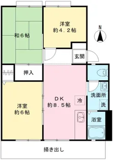 サンライフ伊登屋A【1階】の間取り