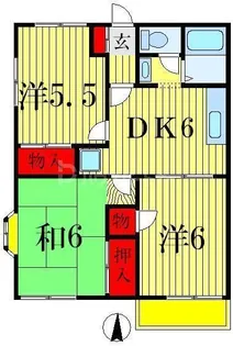 シャルムAIII【2階】の間取り