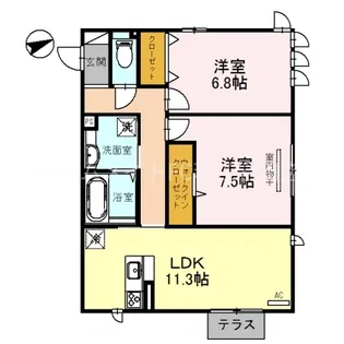 ヴェルデュール【2階】の間取り