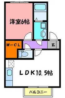 リビングタウン魚住【1階】の間取り