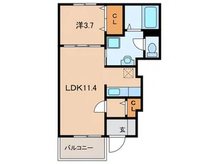 フェアリ-ベル【1階】の間取り