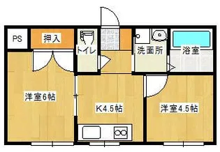 サンライフ平本【4階】の間取り