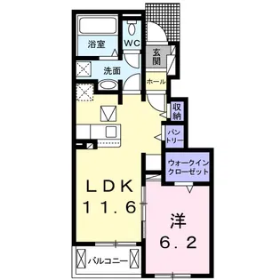 カメリアII【1階】の間取り