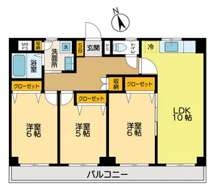 ソリドール立川【5階】の間取り