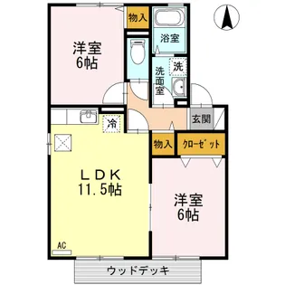 木もれびの杜I【2階】の間取り