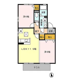 アクジス向町 B棟【2階】の間取り