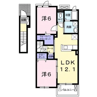 エミネンス・的【2階】の間取り