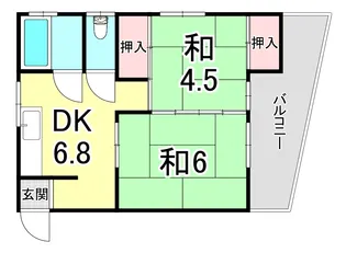 堀松マンション【1階】の間取り