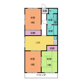リバーサイドSKY B【3階】の間取り