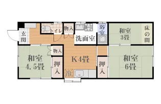 五百路アパート【2階】の間取り