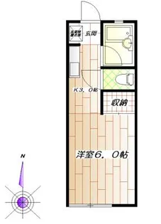 東京都中野区若宮1【アパート】の間取り