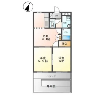 ピュア・タウン【1階】の間取り