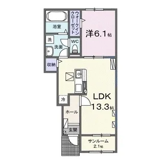クリアネスII【1階】の間取り