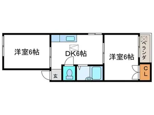 スカイハイツナガオカの間取り