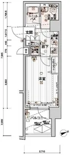 メインステージ白金高輪駅前II【2階】の間取り