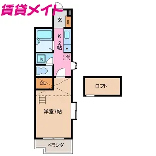 ハイムサザンウィンドウ【2階】の間取り
