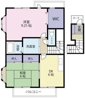 ハイツエムウェーブ3【2階】の間取り