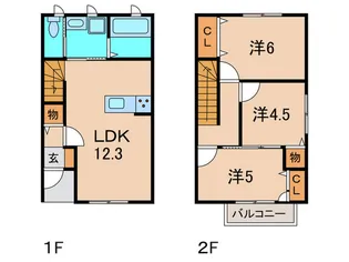 兵庫県伊丹市鴻池5【一戸建】の間取り