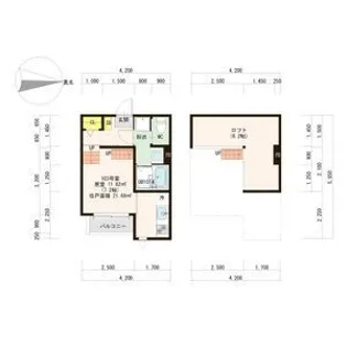 Long An Sky(ロンアンスカイ)【2階】の間取り
