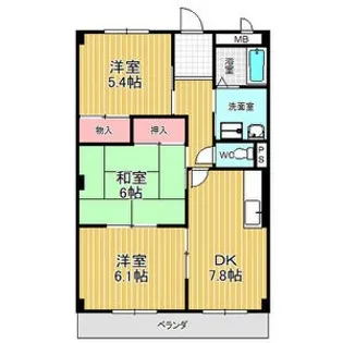グリーンハイツ大清水【2階】の間取り