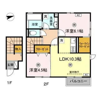 アローム A棟【2階】の間取り