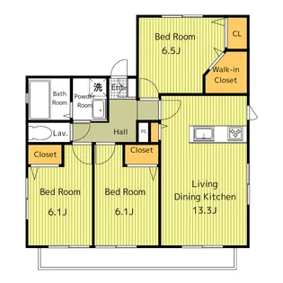 CASA ALLEGRA【3階】の間取り