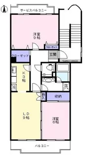 ドルフヤマノウチA【3階】の間取り
