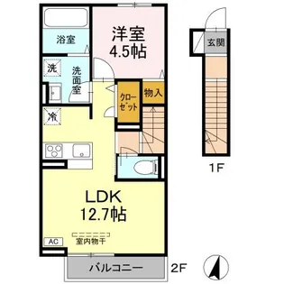 広島県福山市今津町【アパート】の間取り
