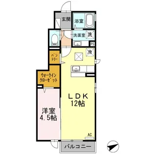 エミネンス・アン【1階】の間取り