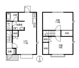神奈川県藤沢市本鵠沼5【一戸建】の間取り