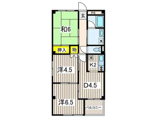 ベルエ-ルヨコスカ【3階】の間取り