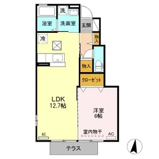新潟県長岡市前田3【アパート】の間取り