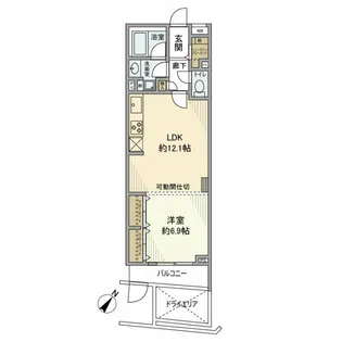 ベルヴィラージュ目黒【1階】の間取り