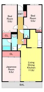 URBAN IKEDA【8階】の間取り