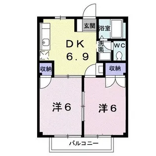 茨城県ひたちなか市大字稲田【アパート】の間取り