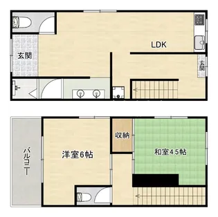 大阪府大阪市城東区蒲生4【一戸建】の間取り