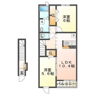 パインテール ヴィレッジ A棟【2階】の間取り