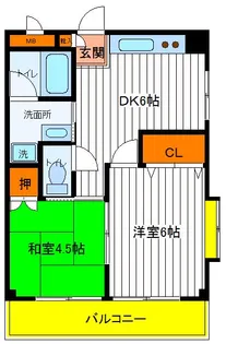 東京都東大和市立野3【マンション】の間取り