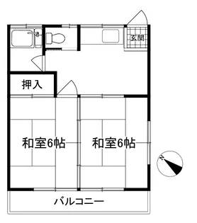 丸晃コーポA【2階】の間取り