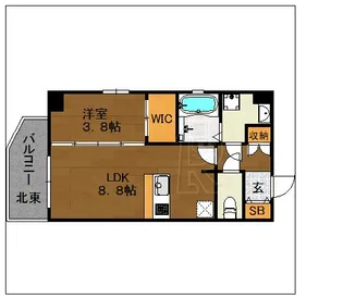 福岡県福岡市中央区大手門2【マンション】の間取り