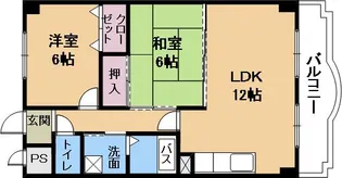 2LDKの間取り画像