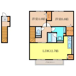 愛知県瀬戸市矢形町【アパート】の間取り