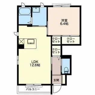 エスポワール21A【1階】の間取り