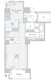 THE AKASAKA RESIDENCE S.O.A【8階】の間取り