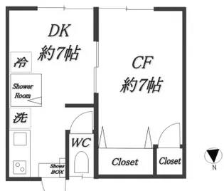 東京都北区赤羽西3【アパート】の間取り