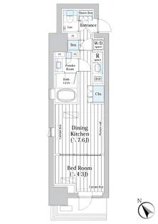 ライオンズフォーシア築地ステーション【4階】の間取り